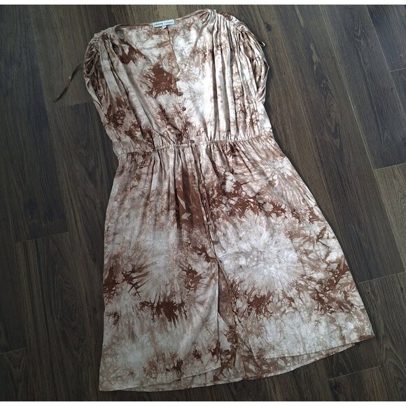 💙 Absolutely Famous Dress Oversized Boho Style Ruched Sleeve 100% Rayon - Picture 1 of 9